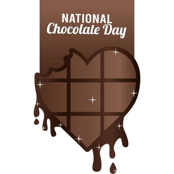 Vektorgrafik Des Nationalen Schokoladentages Der Gut Zum Nationalen Tag Der — Stockvektor