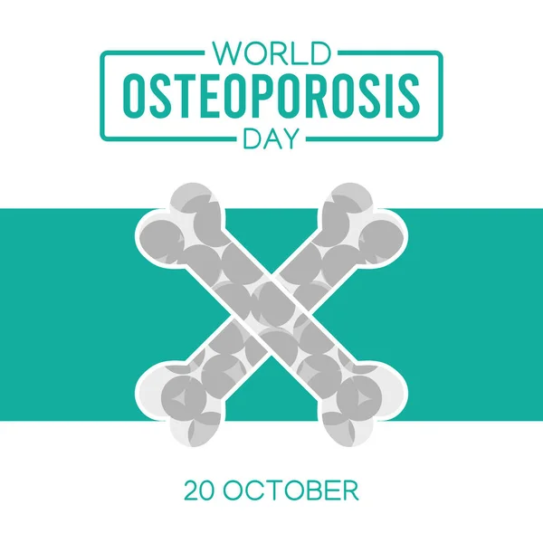 Векторная Графика Всемирного Дня Остеопороза Полезна Празднования Всемирного Дня Остеопороза — стоковый вектор
