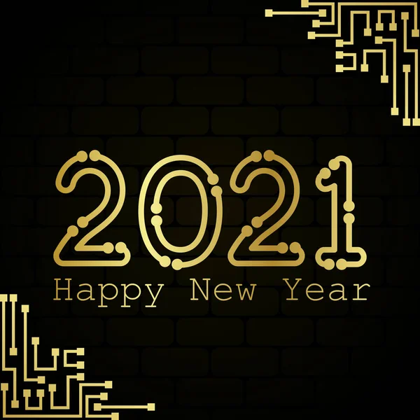 Vector Graphic Happy New Year 2021 Good New Year 2021 — Stock Vector