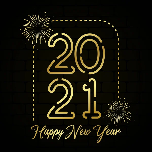 Vector Graphic Happy New Year 2021 Good New Year 2021 — Stock Vector