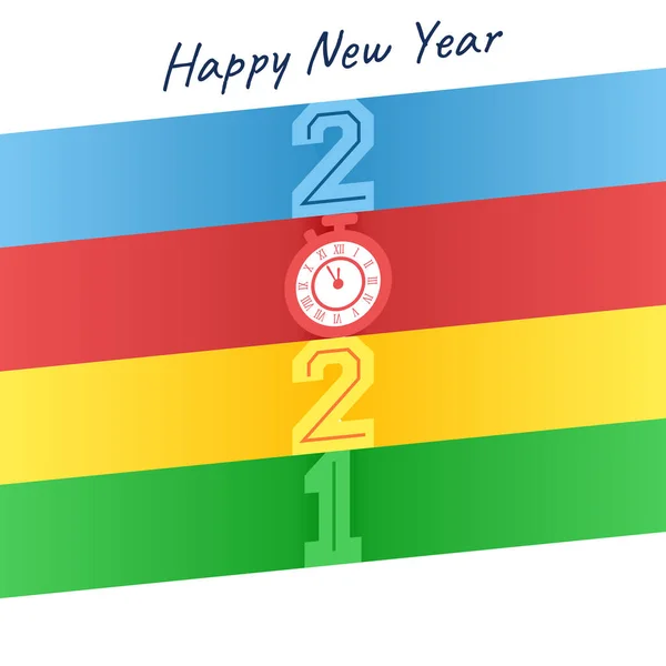 Gráfico Vectorial Feliz Año Nuevo 2021 Bueno Para Celebración Año — Vector de stock