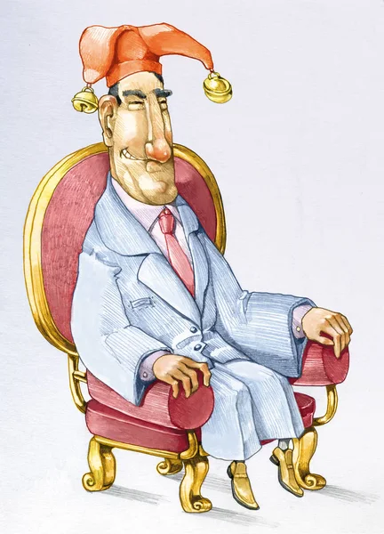 baş ozan şapka ile bir siyasi lider sırıtır