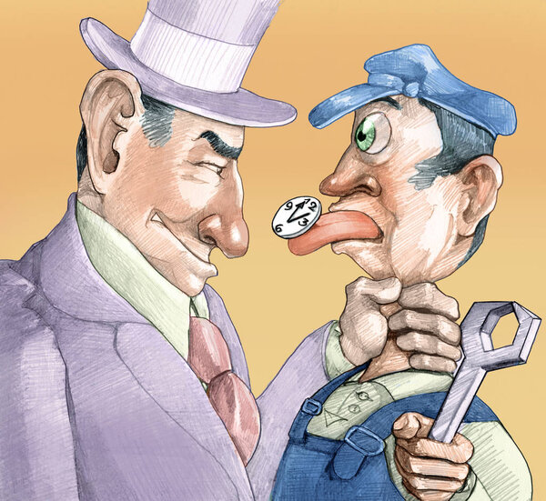 время работы политическая карикатура
