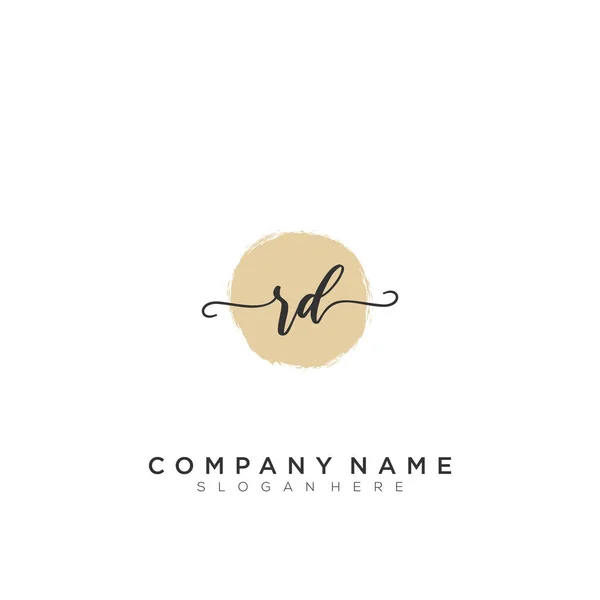 Lettera Iniziale Firma Grafia Logo Vettoriale — Vettoriale Stock