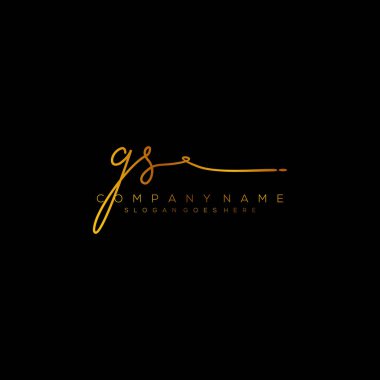İlk harf GS İmza El yazısı Logo Vektörü