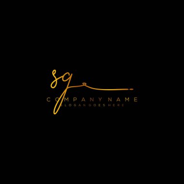 İlk harf SG İmza El yazısı Logo Vektörü