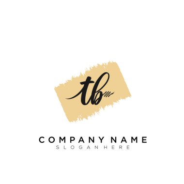 Harf Tb İmza Logo Şablonu Vektörü