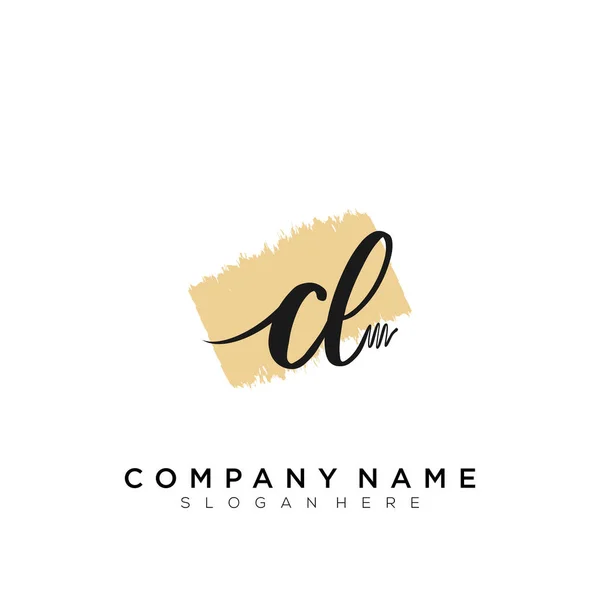 Letter Signature Logo Template Vector — Stock Vector