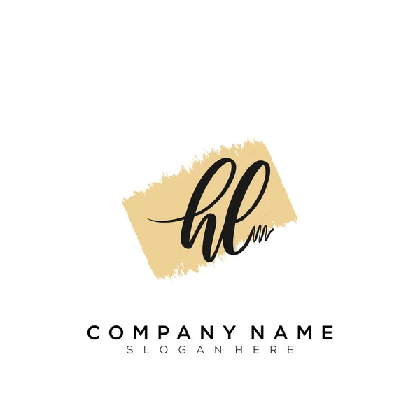 Carta Firma Logo Plantilla Vector — Vector de stock