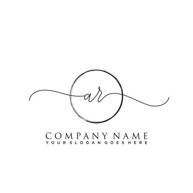 İlk harf QR İmza El yazısı Logo Vektörü
