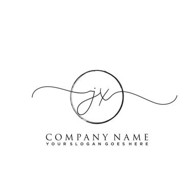 İlk harf JX İmza El yazısı Logo Vektörü