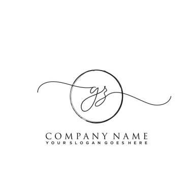 İlk harf GZ İmza El yazısı Logo Vektörü