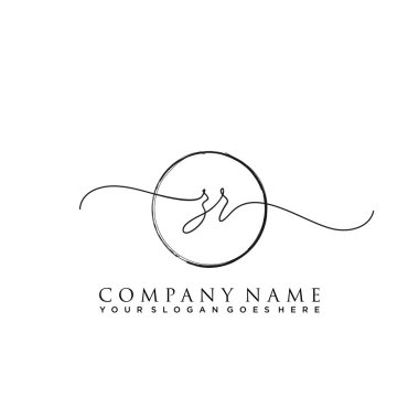 İlk harf ZR İmza El yazısı Logo Vektörü