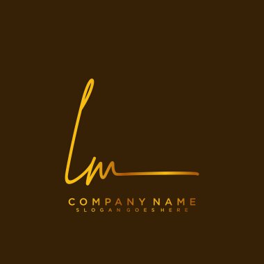 İlk harf LM İmza El yazısı Logo Vektörü