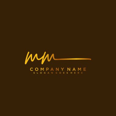İlk harf MM İmza El yazısı Logo Vektörü