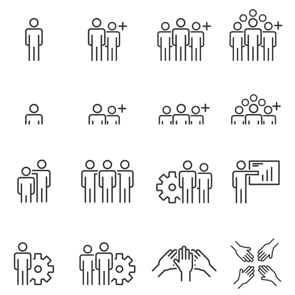 People Icons Line çalışma grubu Takım Vektörü
