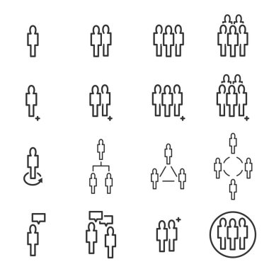 Kişi Simgeler Çizgi çalışma grubu Takım