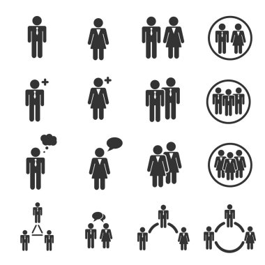 insanlar simge vektör illüstrasyonu