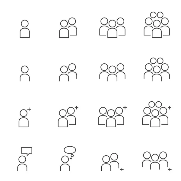 People Icons Line çalışma grubu Takım Vektörü