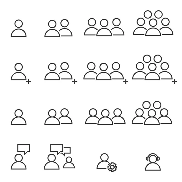 People Icons Line çalışma grubu Takım Vektörü 