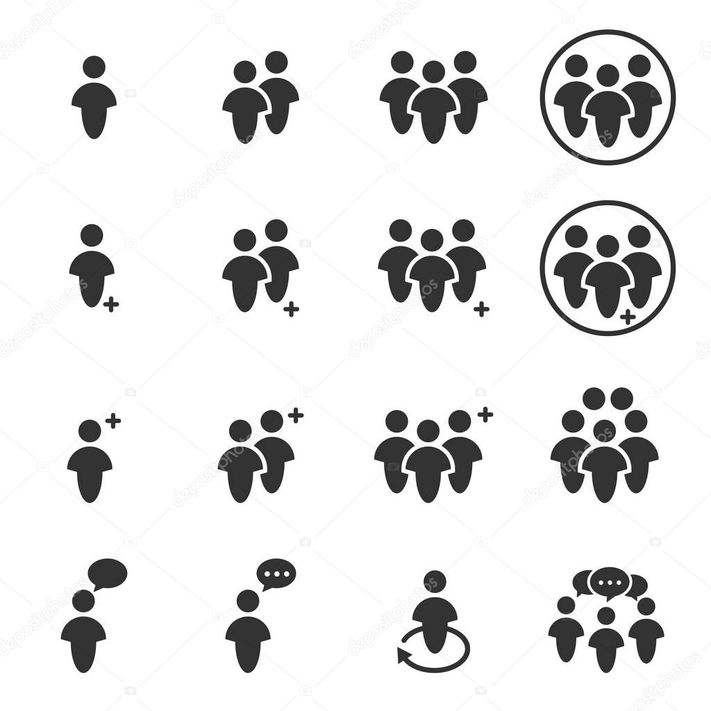 People Icons , person work group Team Vector