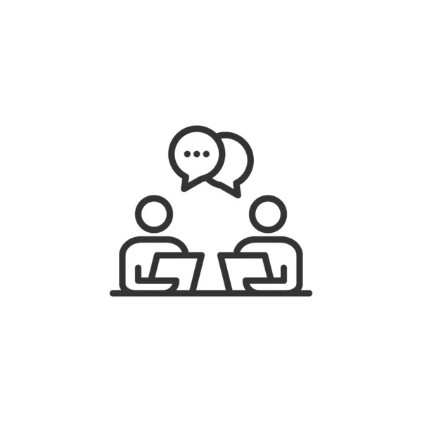 People Icon Pixel Tökéletes Beszélgetés Asszisztens Üzlet Képzés — Stock Vector