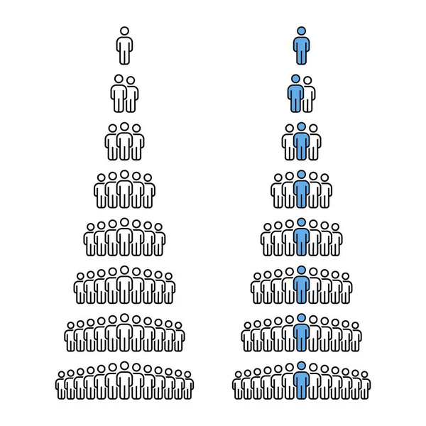 People Icons Line Çalışma Grubu Takım Vektörü — Stok Vektör