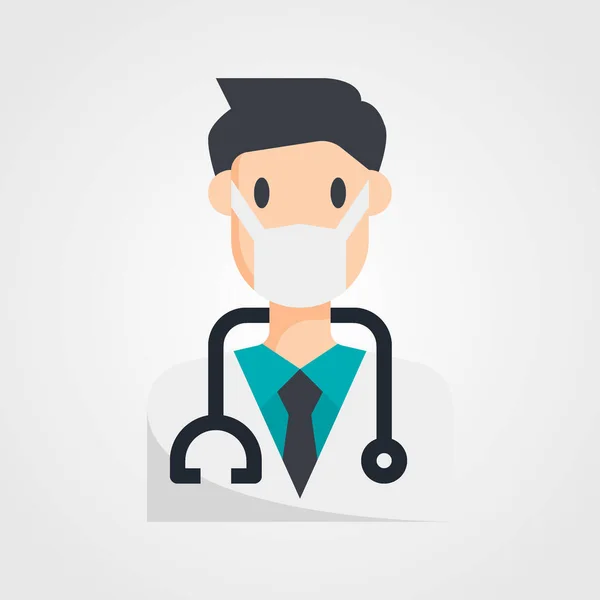 Avatar Doctor Icon Vector — Stock Vector