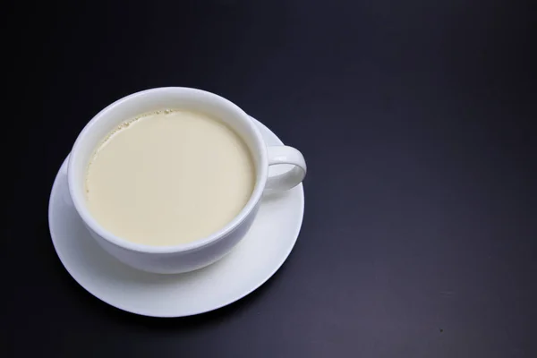 Leche Soja Vidrio Blanco — Foto de Stock