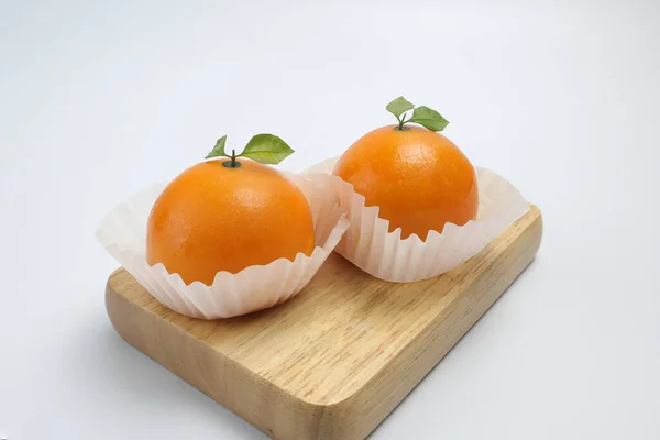 Pomerančové Koláče Bílém Pozadí — Stock fotografie