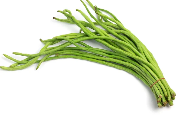 Haricots Verts Sur Fond Blanc — Photo