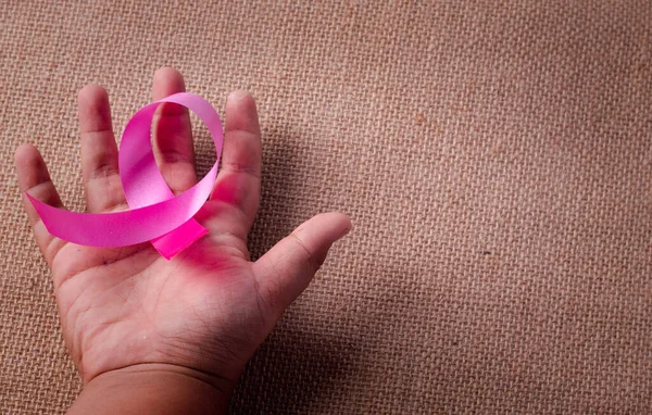 Roze Lint Borstkanker Bewustmakingsmaand Gezondheidszorg International Women Day World Cancer — Stockfoto