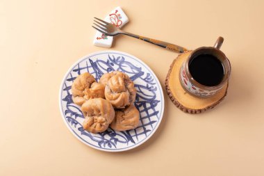 Ekmek ve kahve aperatifleri. Boşluğu kopyala