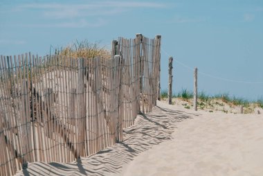 Ahşap çit beach, Cape Cod, yaz saati