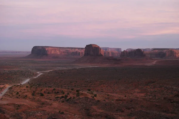 Pôr Sol Paisagem Monument Valley Utah Eua — Fotografia de Stock
