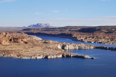 Bir bitki arka sayfa, ABD ile lake Powell manzara