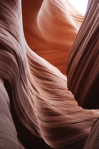 Természetes Antilop Slot Canyon Háttér Oldal Arizona Amerikai Egyesült Államok — Stock Fotó