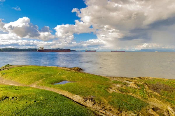 Vista Panorámica Del Océano Con Vistas Estrecho Georgia Desde Jack — Foto de Stock