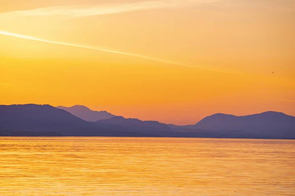 Pemandangan Pantai Pulau Vancouver Dan Pulau Pulau Teluk Dari Laut — Stok Foto