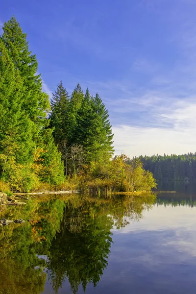 View Westwood Lake Nanaimo Fall Vancouver Island Canada Stock Photo