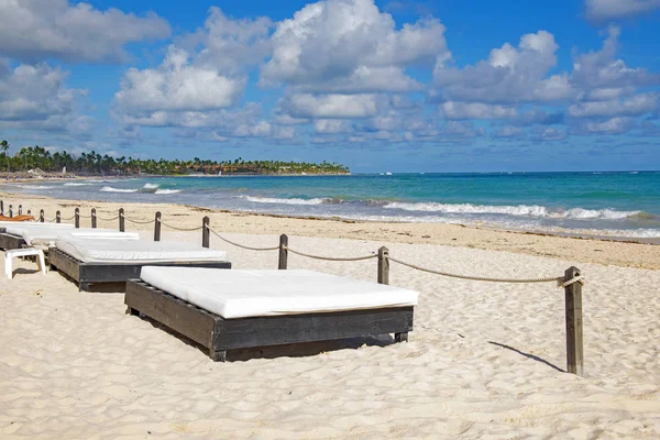 Vista Playa Punta Cana Destino Turístico Popular República Dominicana — Foto de Stock