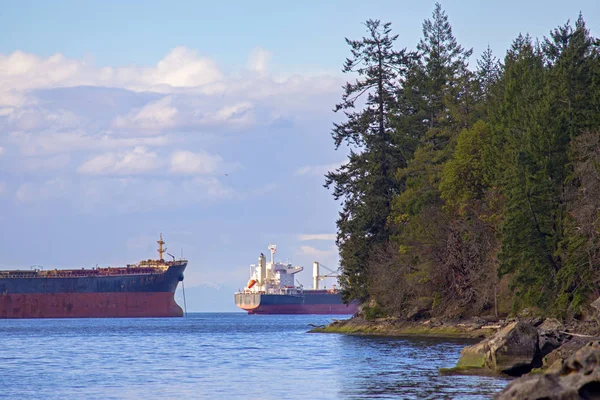 Puerto de Nanaimo y Estrecho de Georgia desde Jack Point en Vancouver — Foto de Stock