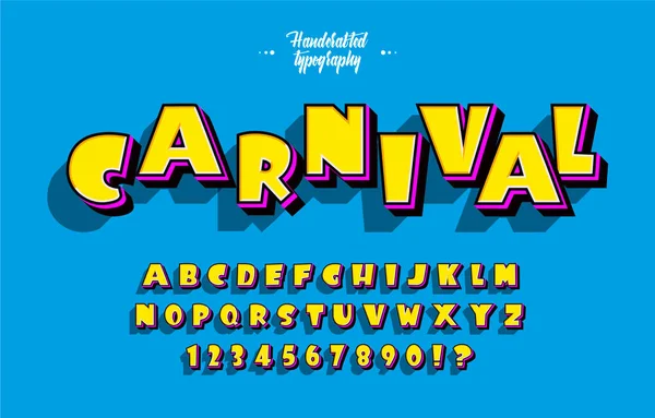 Vector Stylized Comical Font Alphabet — Stock Vector