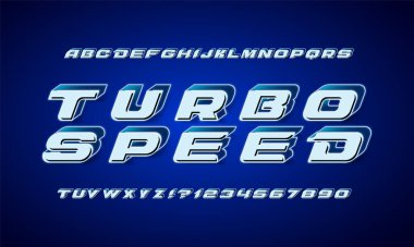 Dinamik yazı tipi tasarımı, alfabe, harfler ve sayılar. Örnekleme renk denetimi