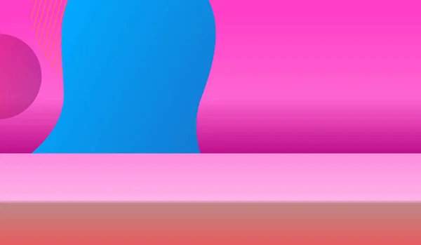 Leere Pastellfarbe Studio Tisch Raum Hintergrund Produktdisplay Mit Kopierfläche Für — Stockfoto