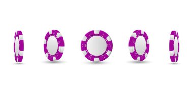 Poker çipleri farklı konumdalar.