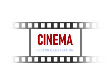 Film makarası, bant, bobina, ışık arka planında izole edilmiş gerçekçi vektör.