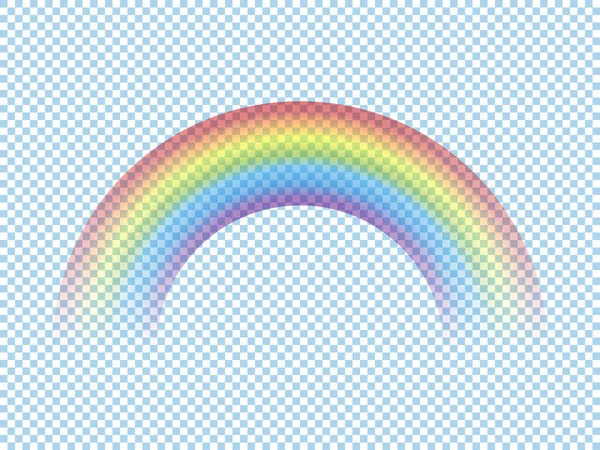 色彩艳丽的彩虹隔离在透明的背景上 矢量说明 — 图库矢量图片