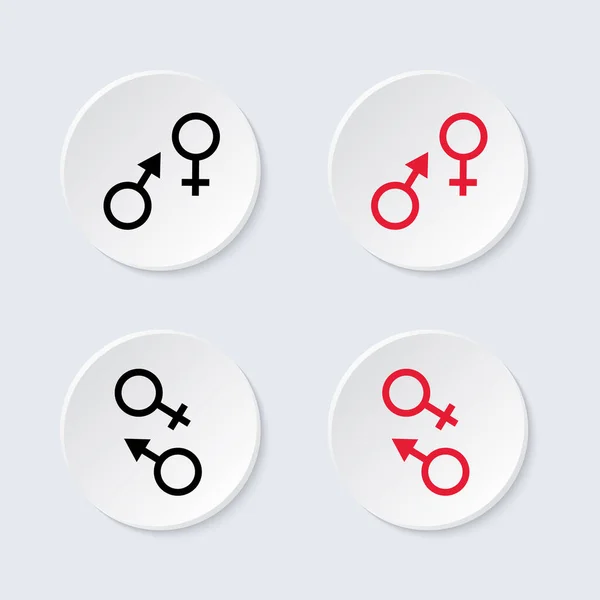 Symbole Masculin Féminin Icône Vectorielle — Image vectorielle