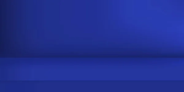 空の青い色のスタジオ 部屋の背景 コンテンツデザインの表示のためのコピースペースを持つ製品表示 ベクターイラスト — ストックベクタ